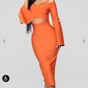 Bandage dress - Rust